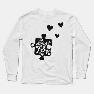 Best Friends Forever Connection Puzzle (left) Long Sleeve T-Shirt